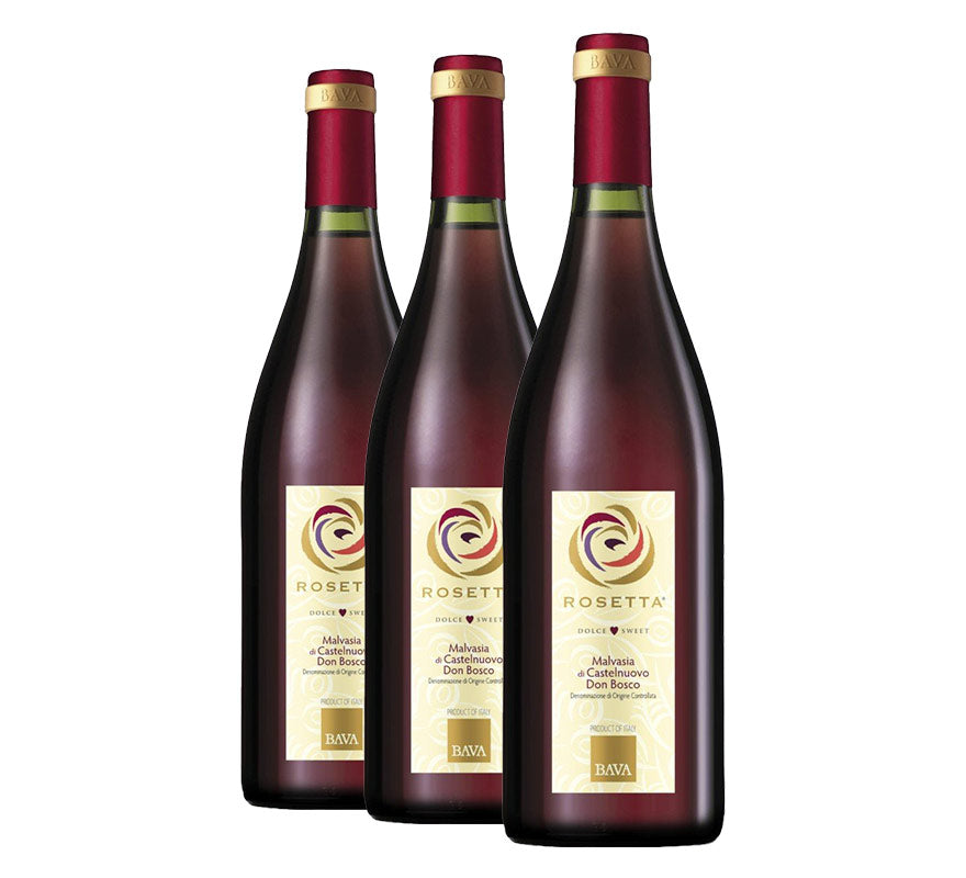 Three bottles of Bava, Malvasia Don Bosco DOC