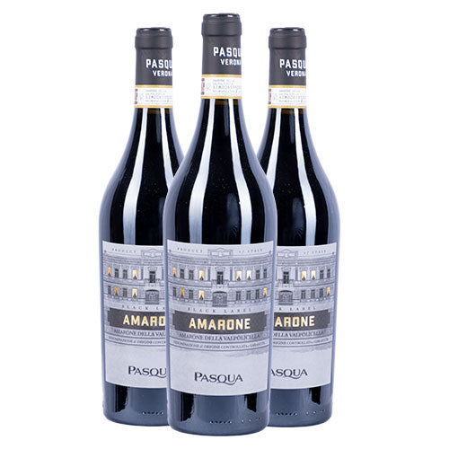 Three bottles of amarone by Pasqua