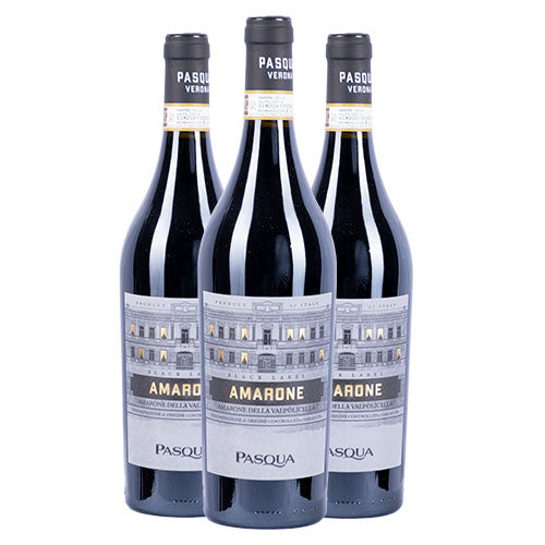 Three bottles of amarone by Pasqua