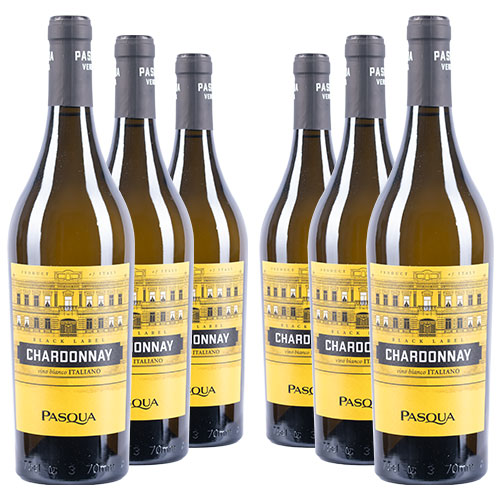 Six bottles of Pasqua Chardonnay Black Label