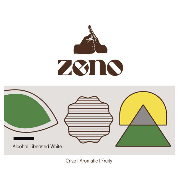 Label to Zeno, alcohol free Sparkling Wine