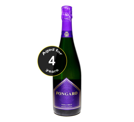 A bottle of Fongaro Viola Brut, Durello Sparkling Wine
